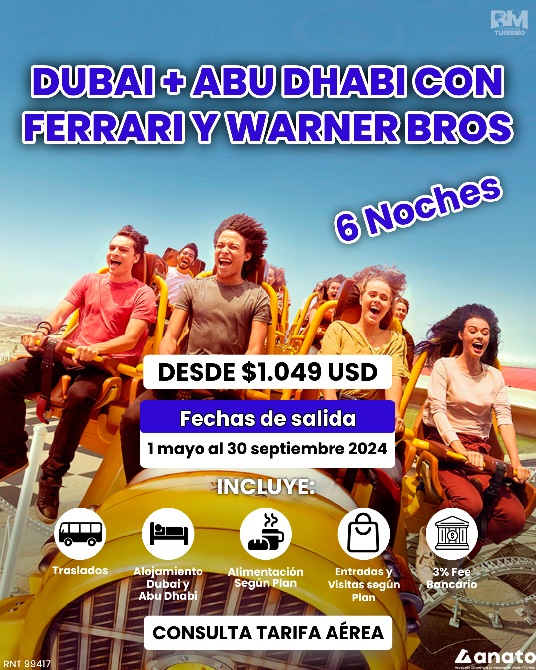 DUBAI + ABU DHABI CON FERRARI Y WANER BROS